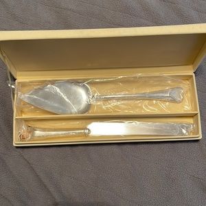 Lenox Wedding Promises 2 piece serving set sterling silver (needs polishing)